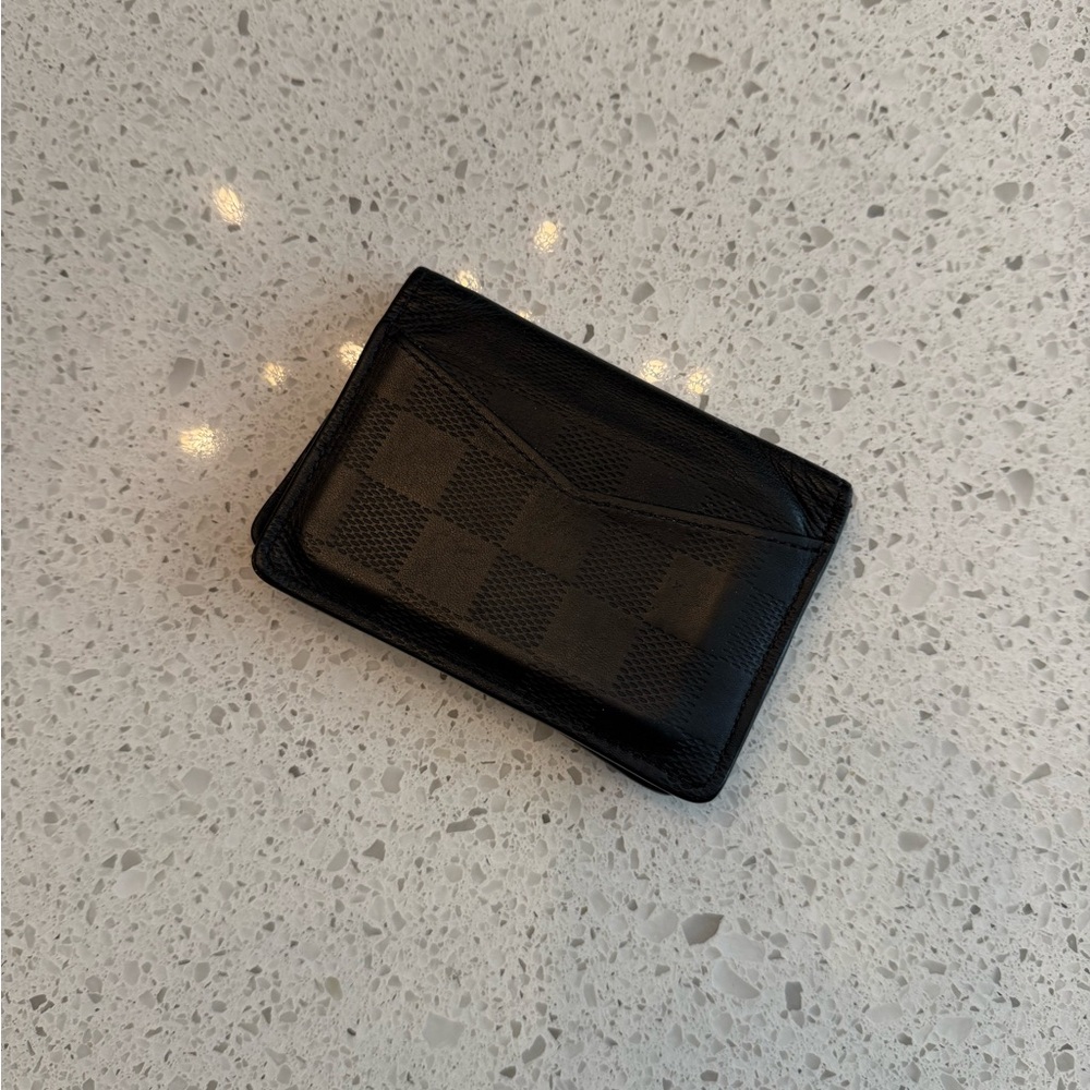 Authentic Louis Vuitton Damier Inifini Black Leather Wallet Pocket Organizer - Picture 5 of 5